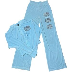 Forever 21 x Hello Kitty Two Piece Soft Velour Y2k Track Suit